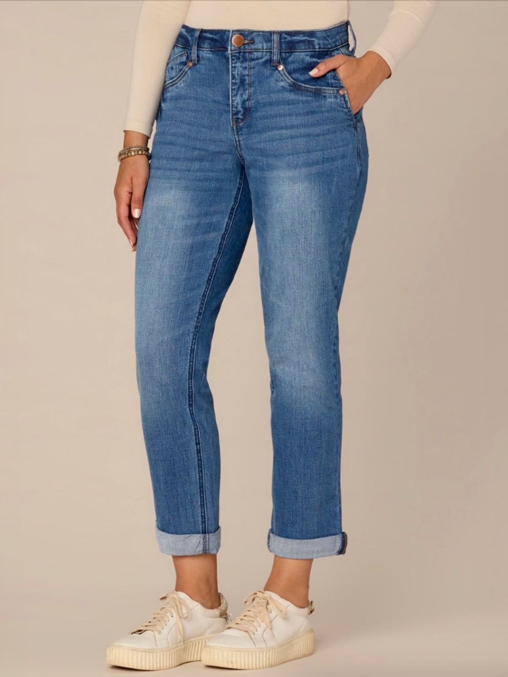Democracy Ab Solution Girlfriend Jeans Blue Denim Women’s Size 10 - Picture 1 of 13